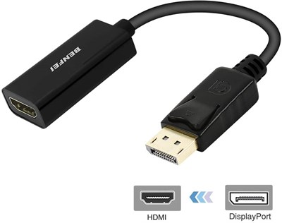 Benfei DisplayPort DP to HDMI Adapter (Male to Female)