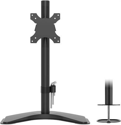 BONTEC Single Arm Desk Mount for 13-27” LCD LED Monitor Screens | Ergonomic Tilt, Swivel & Rotate