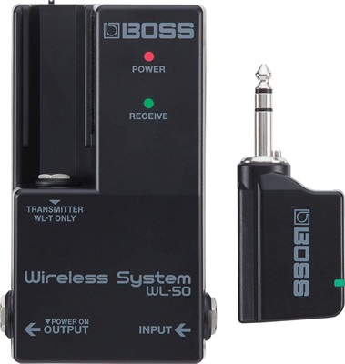 BOSS Wl-50 Guitar Wireless System, Plug-And-Play Wireless System In A Stompbox-Size format for Pedalboards