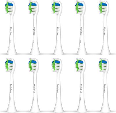 Brightdeal Replacement Toothbrush Heads Compatible with Philips Sonicare Electric Toothbrush for EasyClean HealthyWhite and Other Snap-On Handles (10 Pcs)