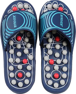 BYRIVER Sandals with Spring Insoles for Foot Massage, Relieves Foot Pain, Neuropathy, Arthritis and Plantar Fasciitis (Medium)