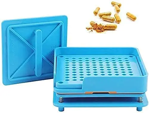 Capsule Filling Machine Manual Filler Size 00 / 0 / 1 / 2 (100 Holes)