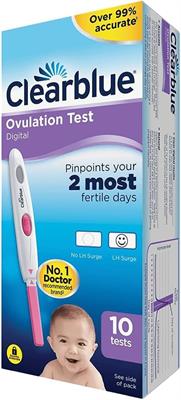 ClearBlue Digital Ovulation PT Test Strips Pack of 10 Sticks