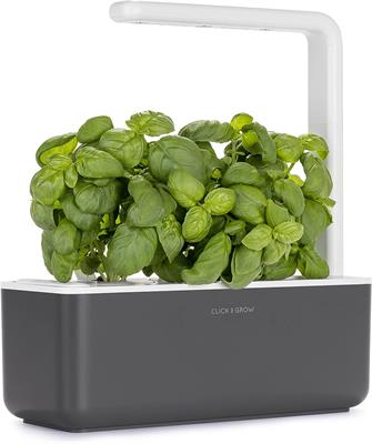 Click and Grow Smart Garden LED Grow Light 3 Indoor Herb Garden (Includes Basil Plant Pods)