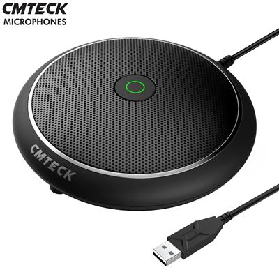 CMTECK CM003 USB Computer Desktop Microphone, Mute Function, Omnidirectional Mic for Laptop PC, Condenser Boundary Meeting Microphones for Streaming, VoIP Calls, Skype, Chatting