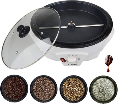 Coffee Roaster 220V/1200W Rotation Electric Drum Type Stainless Steel