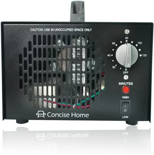 Concise Home Commercial Ozone Generator Industrial O3 Air Purifier Black Deodorizer Sterilizer (7000mg)