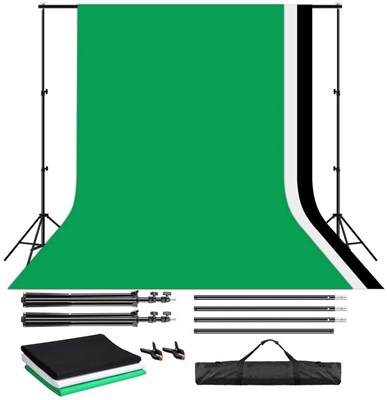 Photo Studio Backdrop 200cm x 300cm Stand Kit