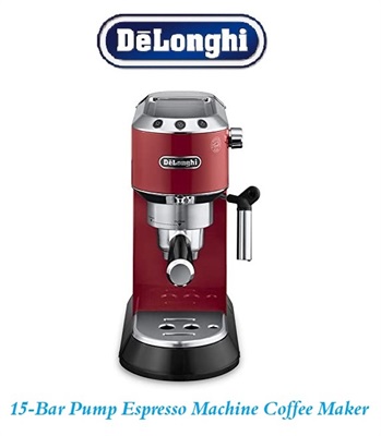 Delonghi DEDICA Espresso Coffee Machine EC680.R 15-Bar Pump