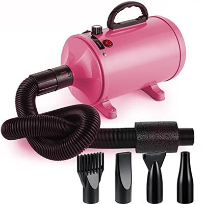 display4top Professional Pet Hair Dryer 2800 W Dog / Cat Hair Care Dryer Adjustable Heat and Speed 