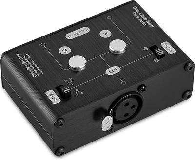 Douk Audio 2 Way XLR Balanced Stereo Audio Switcher Passive A/B Mini Switch Box Mixer Sound Splitter (KN102, 1-IN-2-OUT)