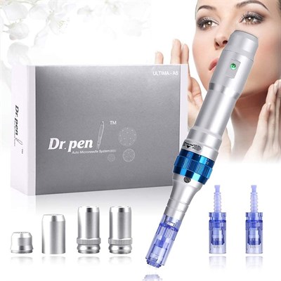 Dr.pen Ultima A6,Derma Pen Electric Microneedle Derma Roller Pen with 2Pcs 12PIN Cartridges Needles
