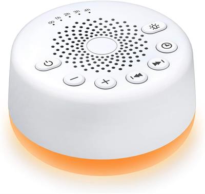 Easysleep Sound Therapy White Noise Machine with 25 Soothing Sounds and Night Lights with Memory Function 32 Levels of Volume for Sleeping Relaxation