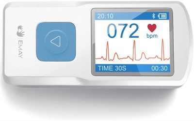EMAY Portable ECG Monitor (for_iPhone & Android,_Mac & Windows) | Wireless EKG Monitoring Devices with HeartRate & Rhythm_Tracking