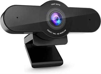 EMEET Webcam 1080P / 60FPS - C970 1080P Webcam with Auto Focus 90° Wecbam with 2 Microphones, Full HD Webcam with Electronic Privacy Protection Plug & Play, for Win10, Mac OS X, YouTube