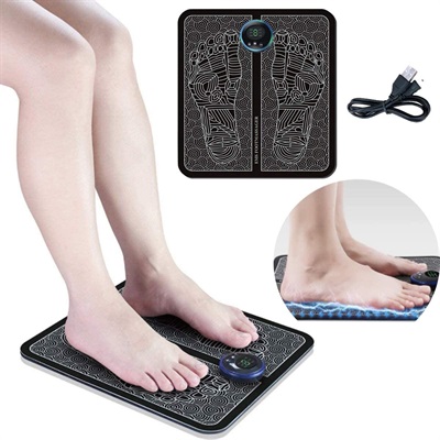 EMS Foot Massager Folding Portable Feet Massage Machine Electronic Muscle_Stimulator Massage Mat USB Rechargeable