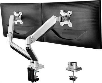 ErGear Dual Monitor Arm Desk Mount for 13”-32" LCD/LED Gas Spring Double Monitor Arm with VESA 100/75mm for 2 Monitors 8KG