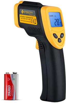 Etekcity Infrared Thermometer Non-Contact Digital Laser Temperature Gunn,-50°C ~ 550°C ( -58°F~1022°F ) with LCD Display (Not for Human), Lasergrip 1080