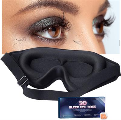 Eye Mask for Lash Extensions, Sleep Mask for Lash Extensions for Women Men, Zero Eye Pressure 3D Contoured Lash Extension Sleep Mask, Lash Protector Breathable Soft Shade Cover for Travel Yoga Nap
