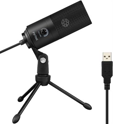 FIFINE USB Microphone, Metal Condenser Recording Microphone for Laptop MAC or Windows Cardioid Studio Recording Vocals and Voice Overs-K669B