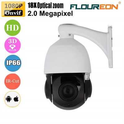 1080P PTZ Dome Outdoor Security IP Camera Auto Focus ONVIF 18X Optical Zoom 2.0 MP CCTV
