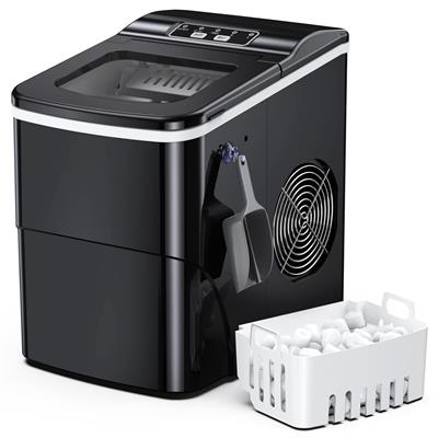 Free Village Ice Maker Machine Counter Top 26Lbs/24H  9 Cubes for Home Camping Party