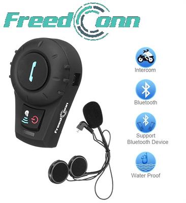 FreedConn Motorcycle Intercom, Bluetooth Helmet Headset, FDCVB, Motorcycle Intercom, 500m Helmet Communication System Kits (FM Radio/Handsfree Call, Range 500m)
