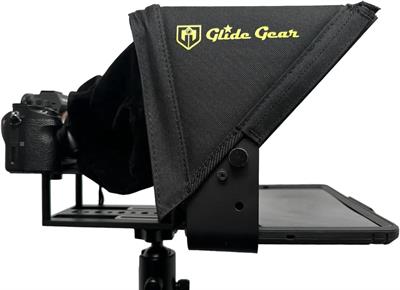 Glide Gear Teleprompter TMP100 Adjustable iPad/ Tablet/ Smartphone Teleprompter Beam Splitter 70/30 Glass w/ Carry Case No Plastic All Metal