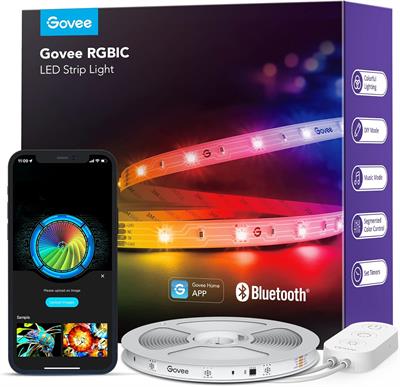 Govee RGBIC LED Strip Lights 16.4ft Bluetooth APP Control DIY Multiple Colors on One Line Music Sync