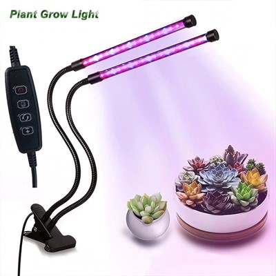 USB LED Plant Grow Light Dual Head 18W Plant Grow Lamp Pack of 2