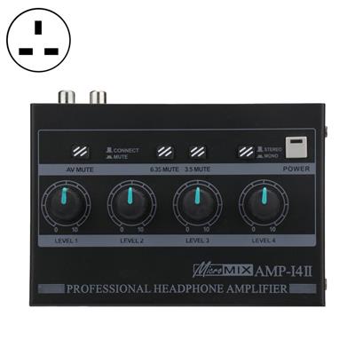 Headphone Amplifier Powerful Low Noise 4 Channels Stereo Sound Portable Amplifier for Home