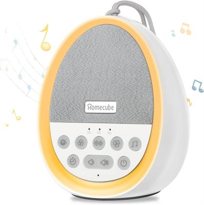 Homecube White Noise Machine, Portable Sleep Sound Machine with 29 Non-Looping Sounds, Continuous or Timer Sound Therapy