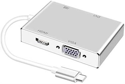 Huiheng USB Type C to HDMI DVI VGA 4K USB 3.0 USB Hub Multiport Adapter