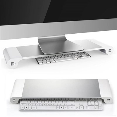 Kernorv Portable Ventilated Laptop Monitor Mount Stand  (with 4 USB Ports)