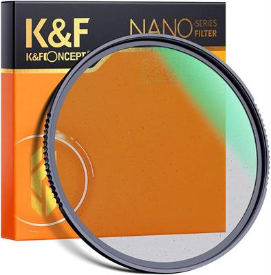 K&F Concept 77mm Black Diffusion Filter 1/4 Mist Soft Glow Diffuser Lens Filters (Nano-X Series)