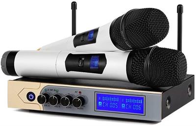 KTV Wireless Microphone System Cordless w/ Sound Mixer Bluetooth Reverb Mic
