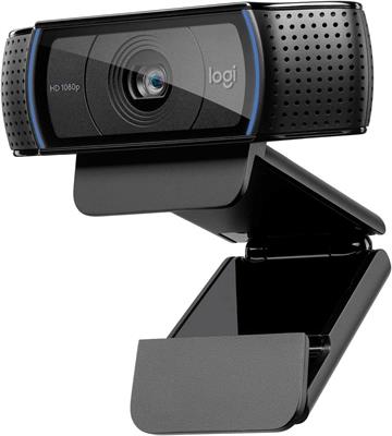 Logitech C920 HD Pro Webcam, Streaming, Full HD 1080p/30fps Video Calling, Clear Stereo Audio, HD Light Correction, Works with Skype, Zoom, FaceTime, Hangouts, PC/Mac/Laptop/Macbook/Tablet