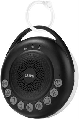 LUMI Portable White Noise Sleep Therapy Machine 24 Sounds 3 Night Light Levels USB Rechargeable Baby Sleep Aid