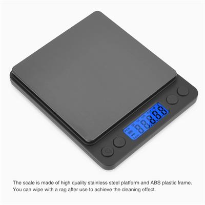 Mafiti Mini Food Scales 3000g x 0.1g/0.01oz with LCD Display Stainless Steel Platform for Coffee Food Cooking Baking Weight Postal Parel (Battery no Include)