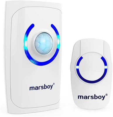 Marsboy Wireless Doorbell 4 in 1 with Motion Sensor Alarm Emergency Flashing Light