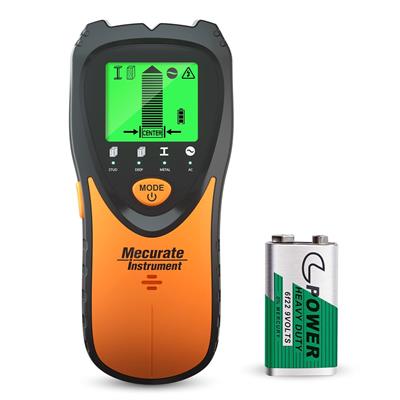 Mecurate Stud Finder Wall Scanner Sensor 5 in 1 Electronic Stud with LCD Display & Audio Alarm for Wood AC Live Wire Metal Studs Detection Joist Pipe