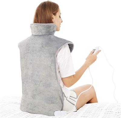 Mia&Coco Electric Heating Pad for Back Neck and Shoulders (60x100cm) Fast-Heat Heated Warmer with Waist Strap, 3 Heat Levels, Auto-Off Timer
