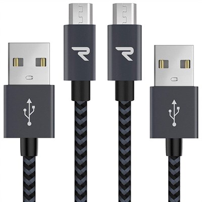 Pack of 2 2.4A High Speed Micro USB Cable [1m/3.3ft]