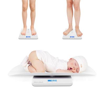 MomMed Baby Scale Digital Pet Scale For Infant/Toddler with Blue Backlight, Weight and Height Track