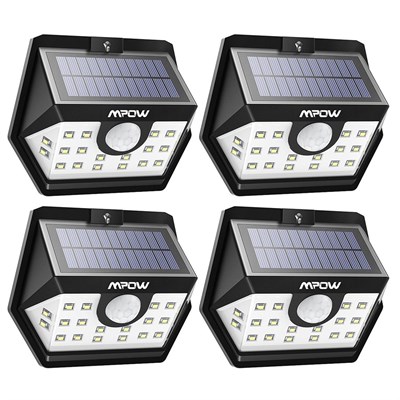 Pack Of 4 Solar Motion Sensor Outdoor Lights