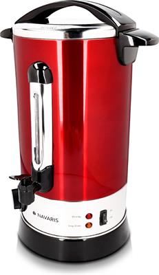 Navaris Hot Water Dispenser Stainless Steel 6.8 L with Thermostat Level Indicator Tap Mulled Wine Hot Drinks Machine
