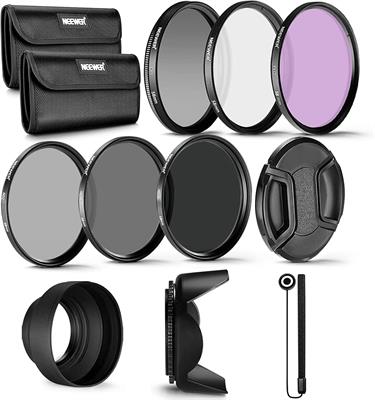 Neewer Professional UV CPL FLD Lens Filter and Neutral Density Filter (ND2, ND4, ND8) (58mm)