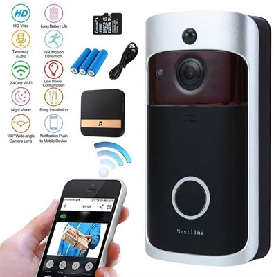 WiFi Video DoorBell Smart Video Doorbell 720P HD Wireless with Chime
