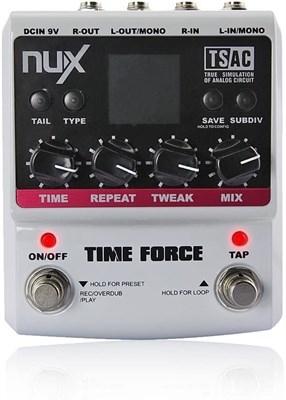 Nux Time Force Delay and Loop Digital Guitar Effects Pedal