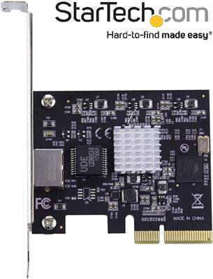 StarTech.com 5G PCIe Network Adapter LAN Card - NBASE-T & 5GBASE-T 2.5BASE-T PCI Express Network Interface Adapter - 5GbE/2.5GbE/1GbE Multi Gigabit Ethernet Workstation NIC - 4 Speed LAN Card (ST5GPEXNB)